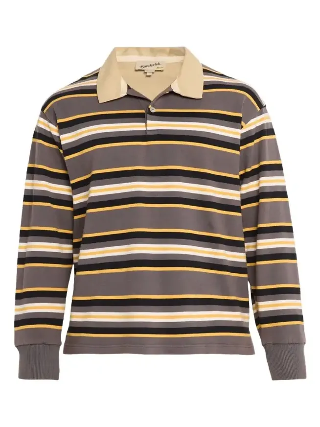 Men's Rugby Striped Polo Shirt