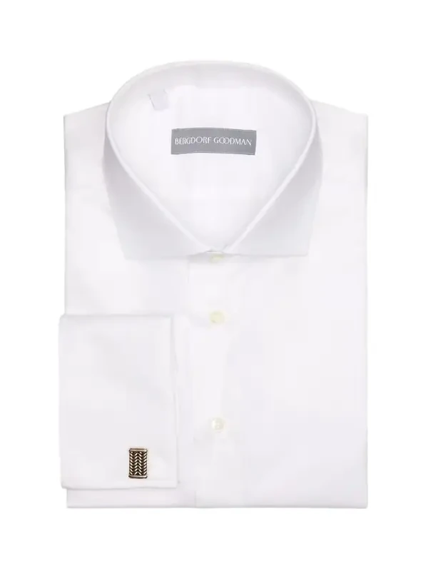 Men's Cotton Twill French-Cuff Dress Shirt