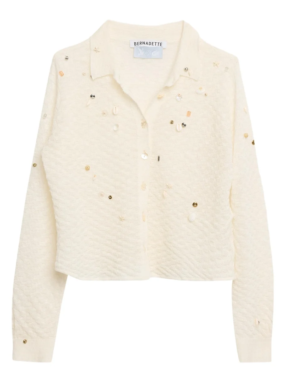 Turner Embellished Check Linen Button-Down Shirt Turner Embellished Check Linen Button-Down Shirt