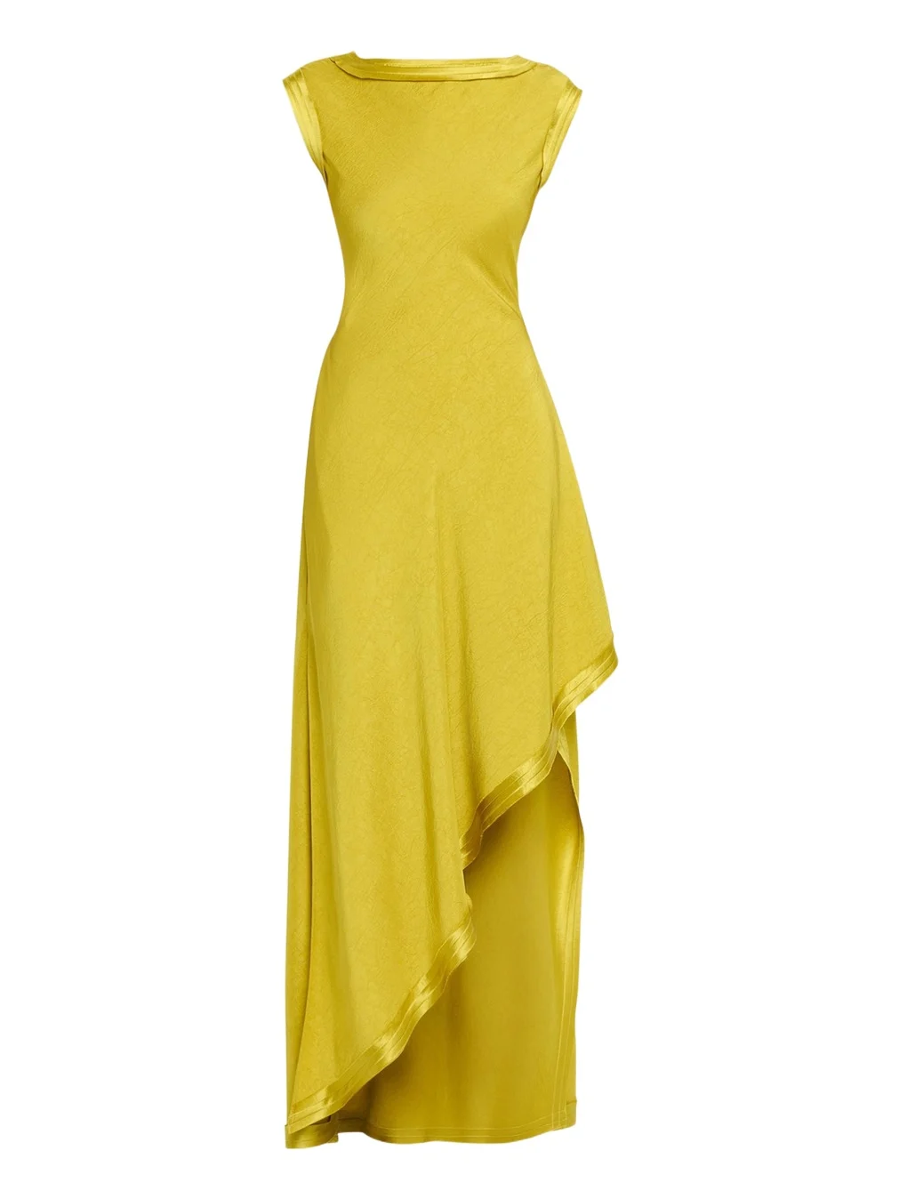 High-Neck Washed Twill Asymmetric Dress High-Neck Washed Twill Asymmetric Dress