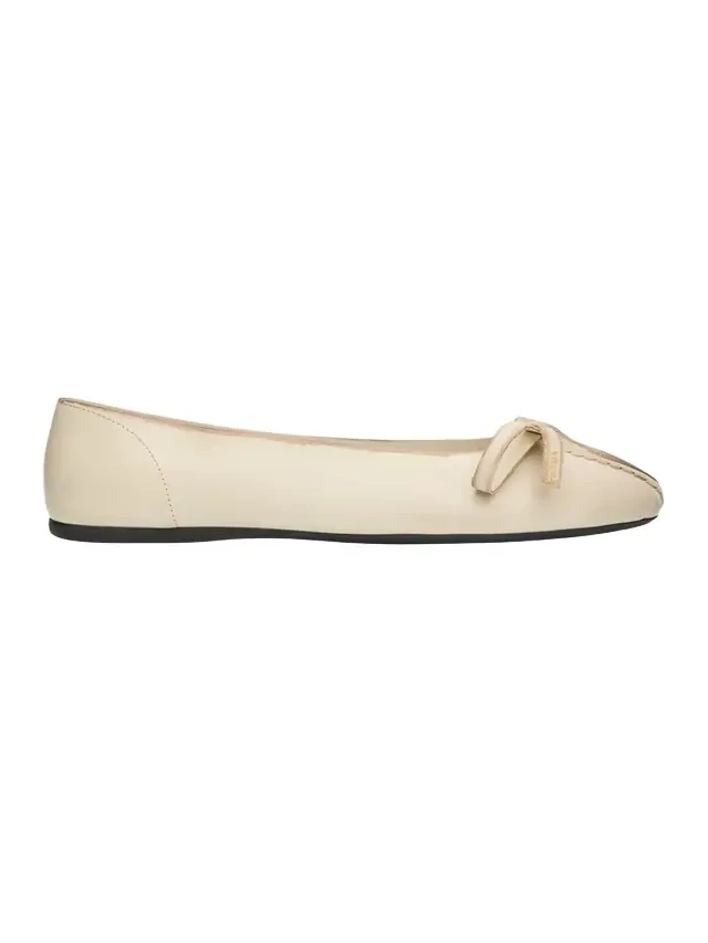 Antiqued Leather Ballerina Flats
