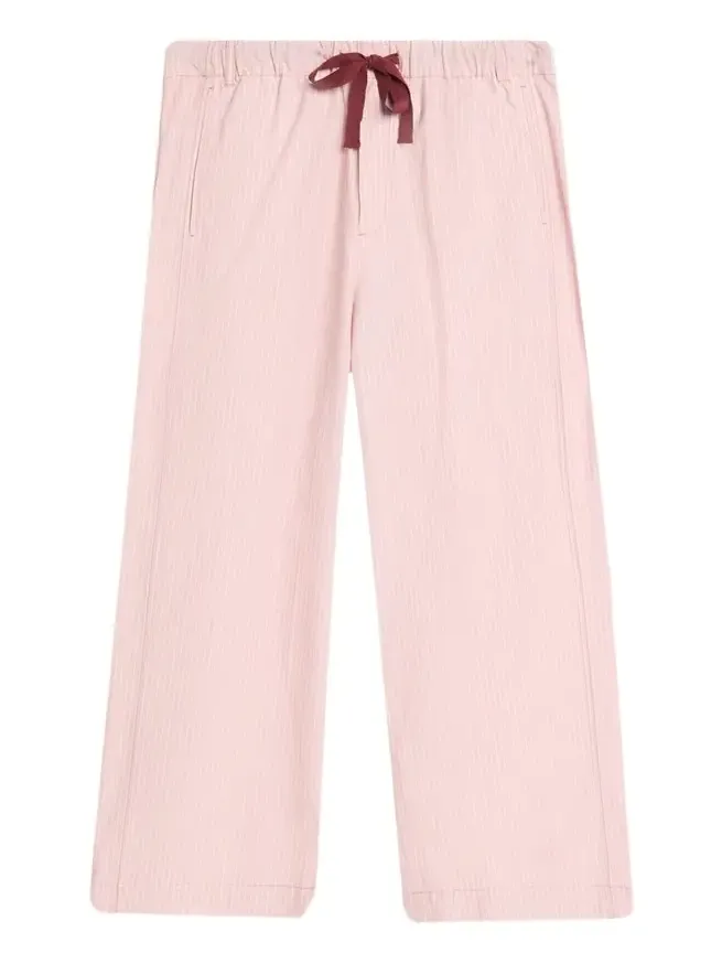 Men's Cotton Poplin Stripe Wide-Leg Pants Men's Cotton Poplin Stripe Wide-Leg Pants