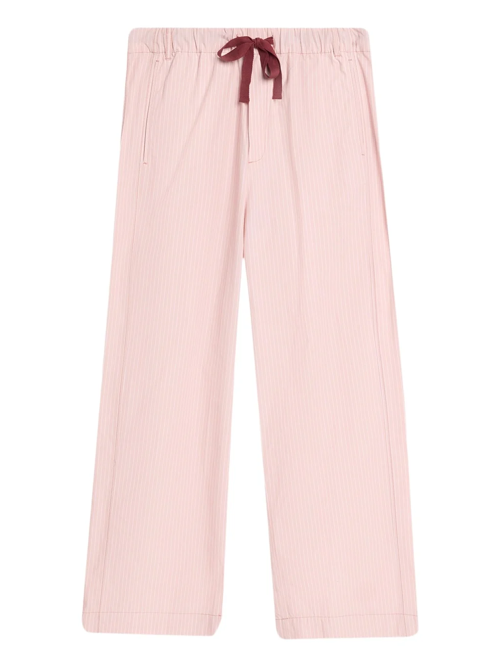 Men's Cotton Poplin Stripe Wide-Leg Pants