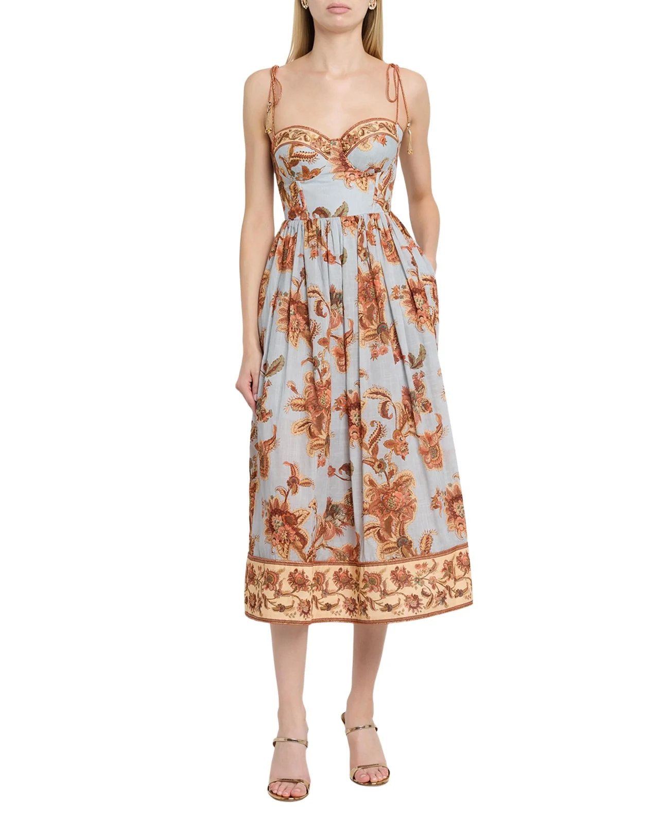Aster Corset Midi Dress