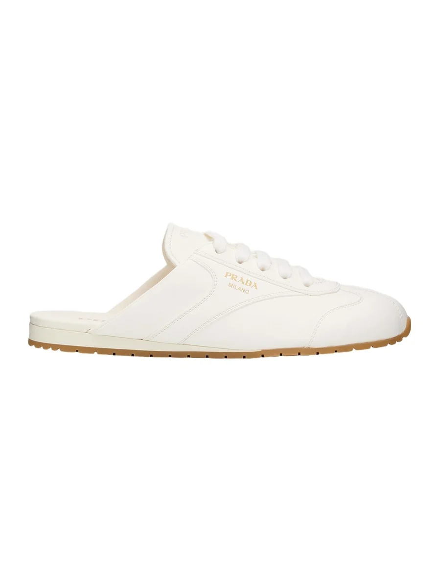 Prada Spark Leather Sneaker Mules