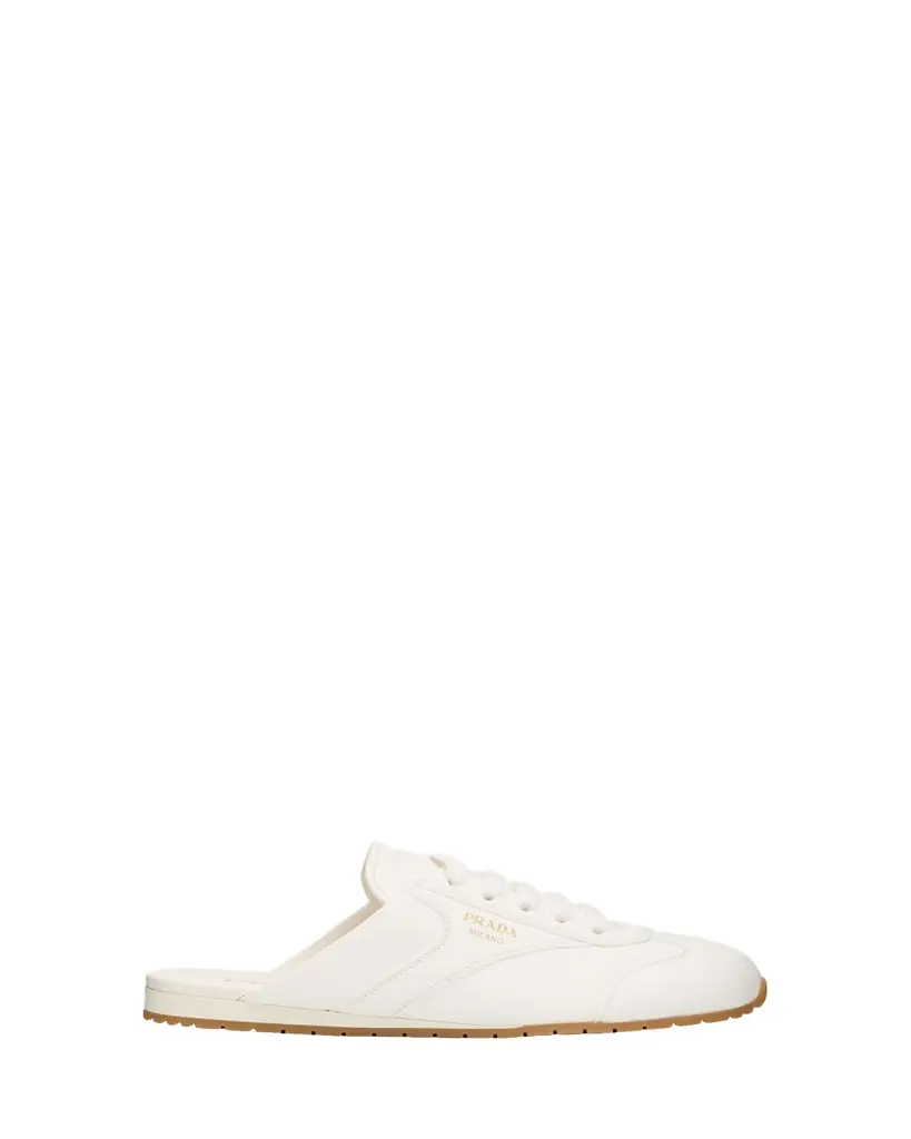 Prada Spark Leather Sneaker Mules | Image 1 Prada Spark Leather Sneaker Mules | Image 1