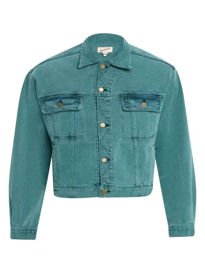 Sanderlak Men's Cropped Washed Denim Jacket