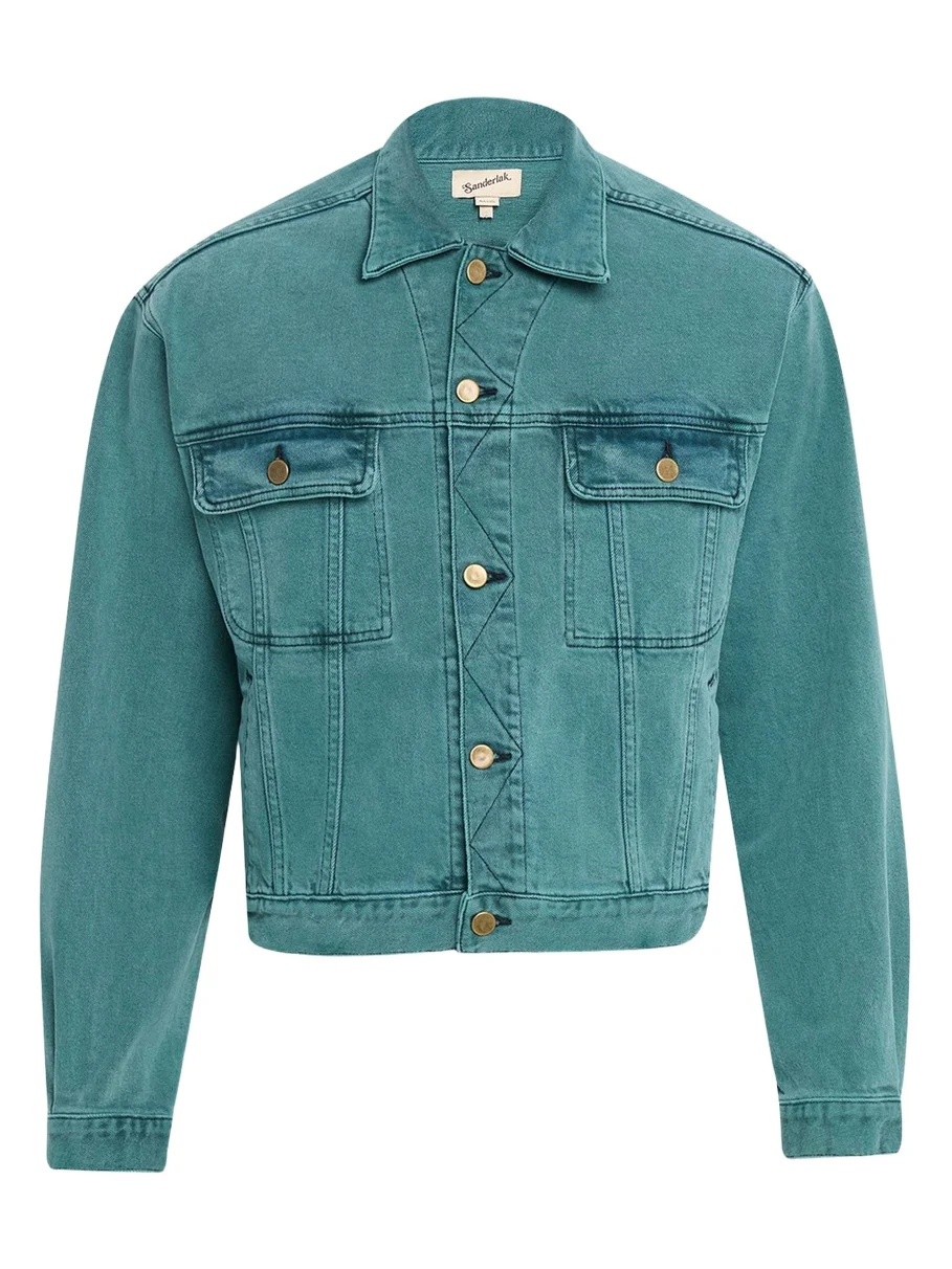 Men's Cropped Washed Denim Jacket