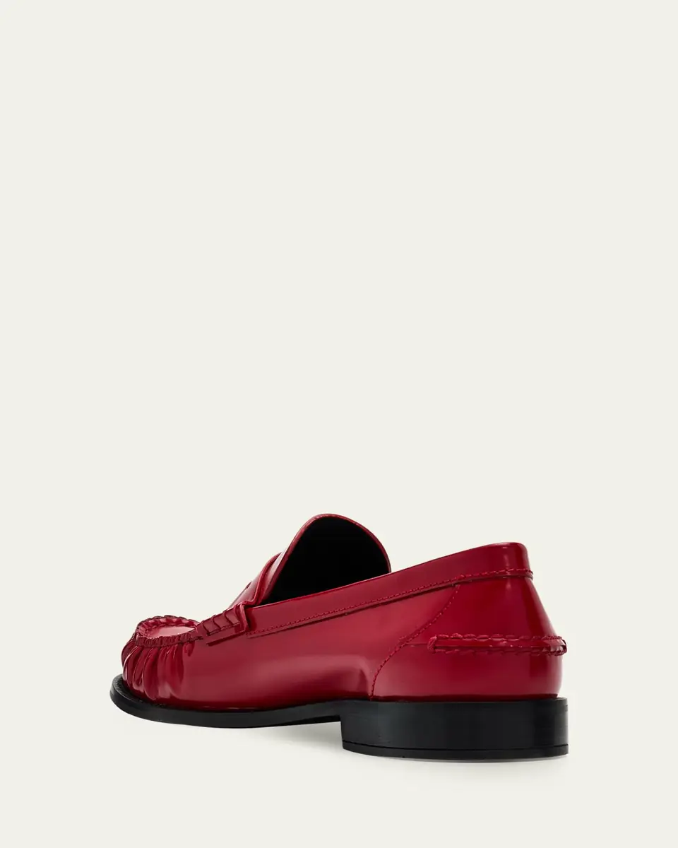 Prada 20mm Leather Moc-Toe Penny Loafers | Thumbnail 2 Prada 20mm Leather Moc-Toe Penny Loafers | Thumbnail 2