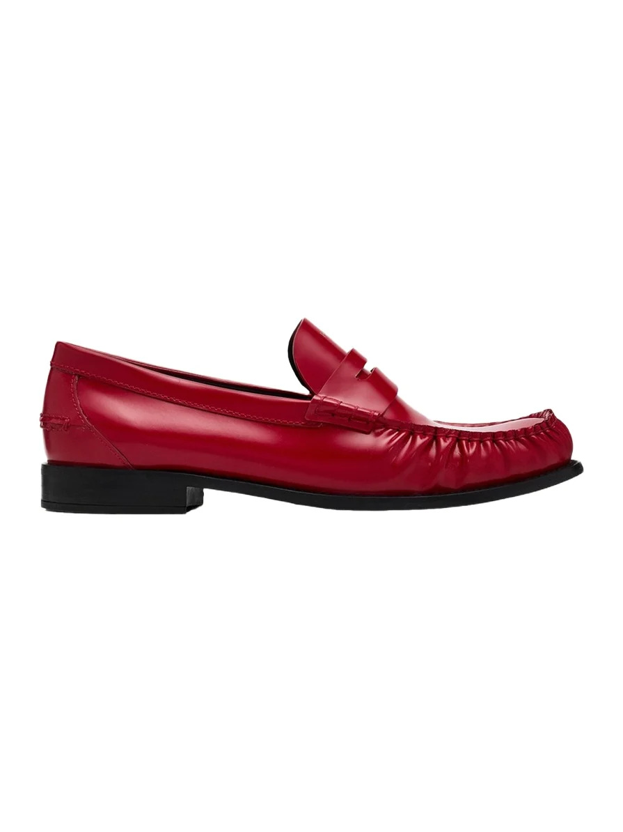 20mm Leather Moc-Toe Penny Loafers