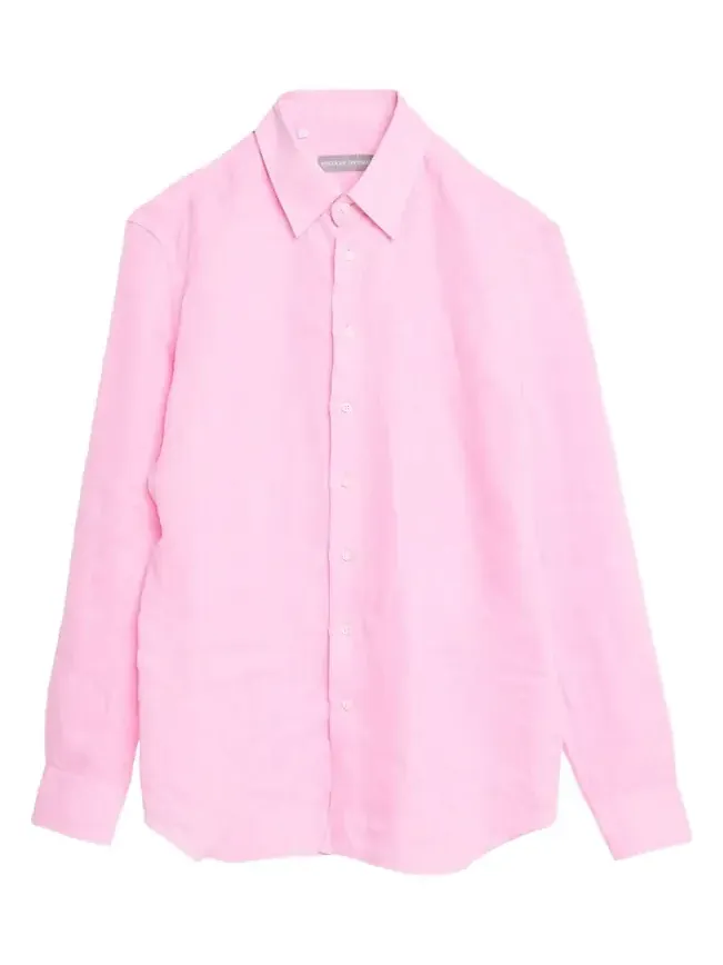 Men's Heathered Cotton Point-Collar Dress Shirt Men's Heathered Cotton Point-Collar Dress Shirt