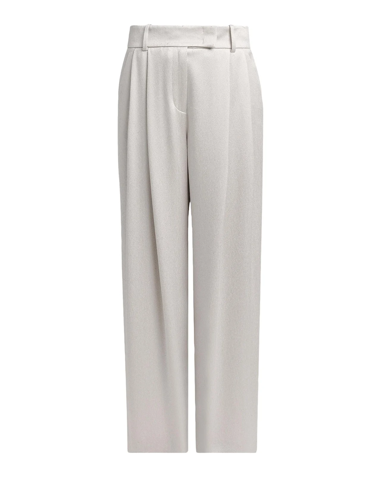 Giorgio Armani Hammered Satin Pleated Straight-Leg Trousers