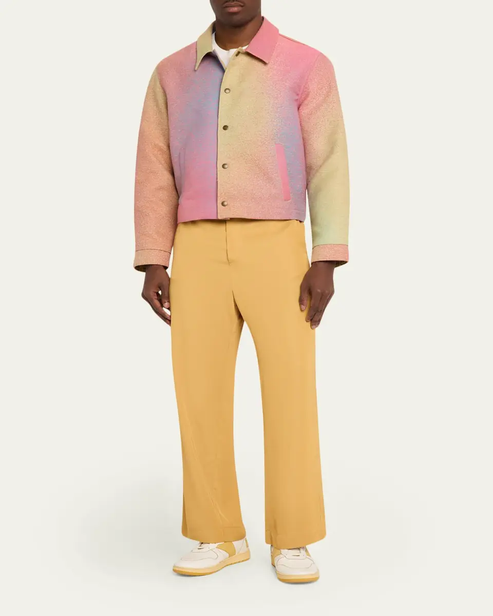 Sanderlak x Maharam Men's Multicolor Jacquard Blouson Jacket | Thumbnail 2 Sanderlak x Maharam Men's Multicolor Jacquard Blouson Jacket | Thumbnail 2
