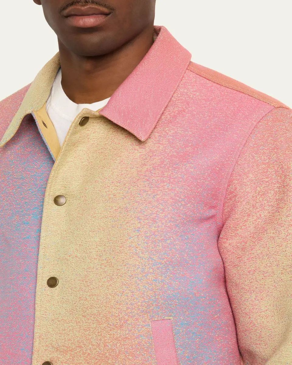 Sanderlak x Maharam Men's Multicolor Jacquard Blouson Jacket | Thumbnail 5 Sanderlak x Maharam Men's Multicolor Jacquard Blouson Jacket | Thumbnail 5