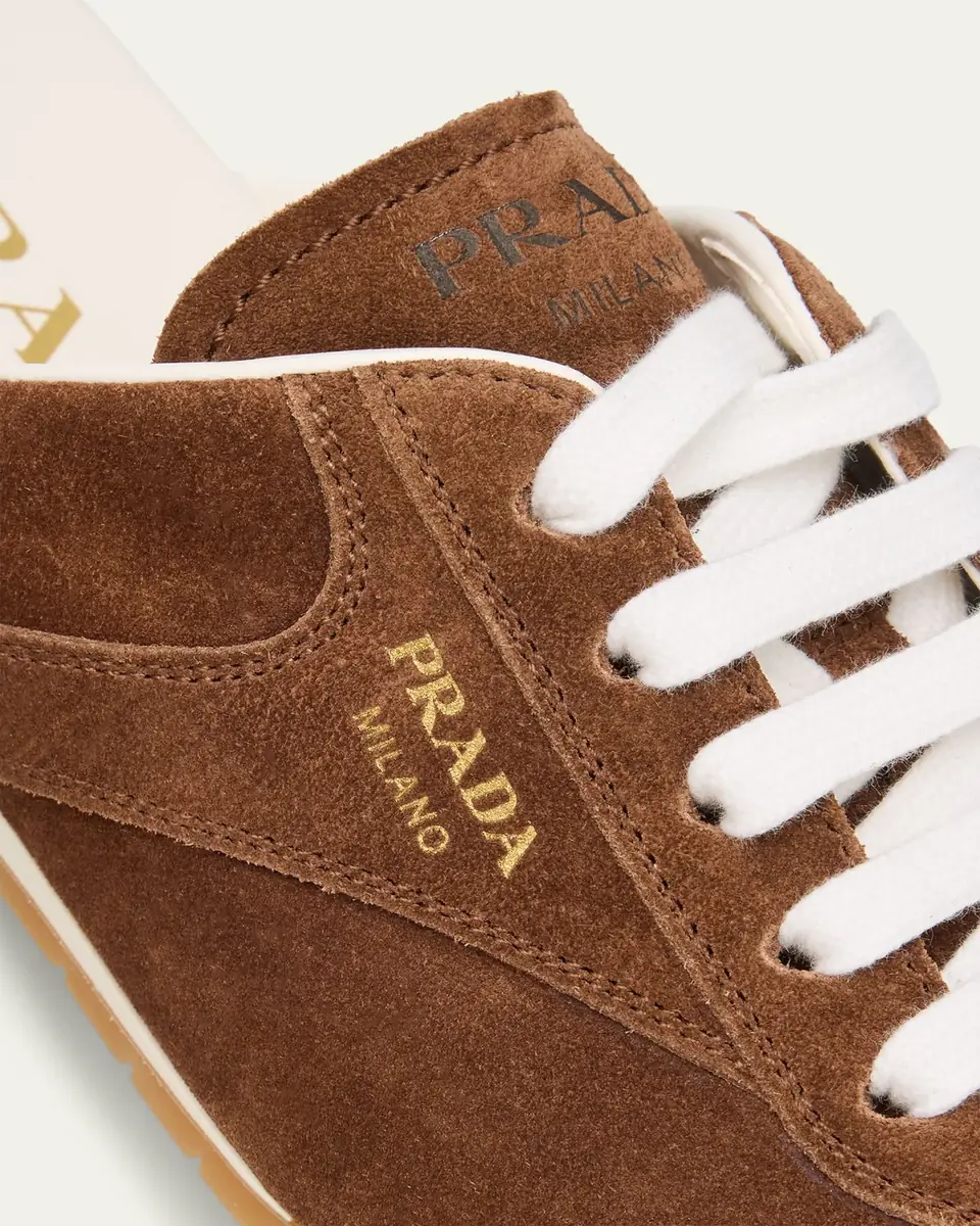 Prada Spark Suede Sneaker Mules | Thumbnail 5 Prada Spark Suede Sneaker Mules | Thumbnail 5