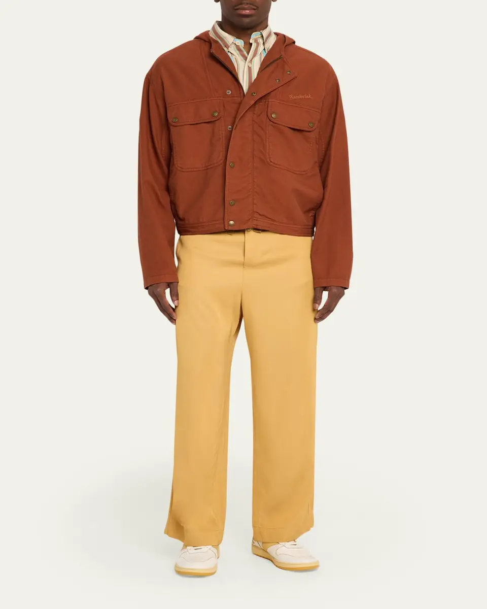 Sanderlak Men's Cotton Hooded Utility Jacket | Thumbnail 2 Sanderlak Men's Cotton Hooded Utility Jacket | Thumbnail 2