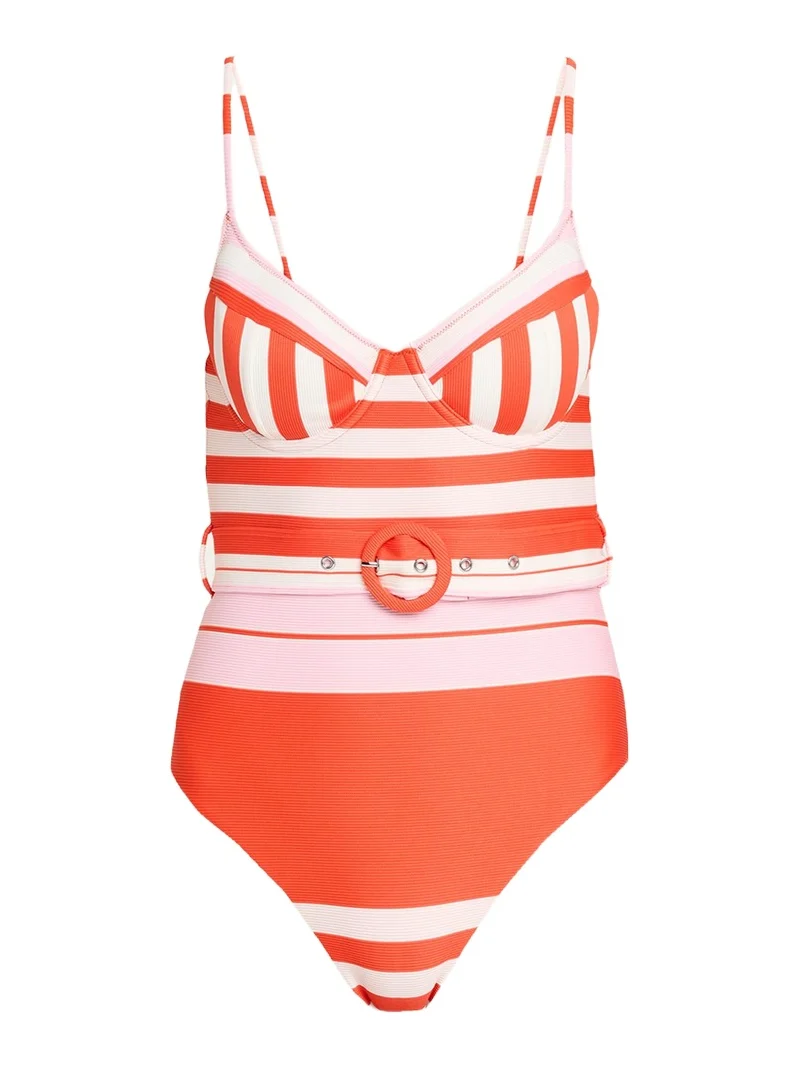 Noa Belted Bustier One-Piece Swimsuit