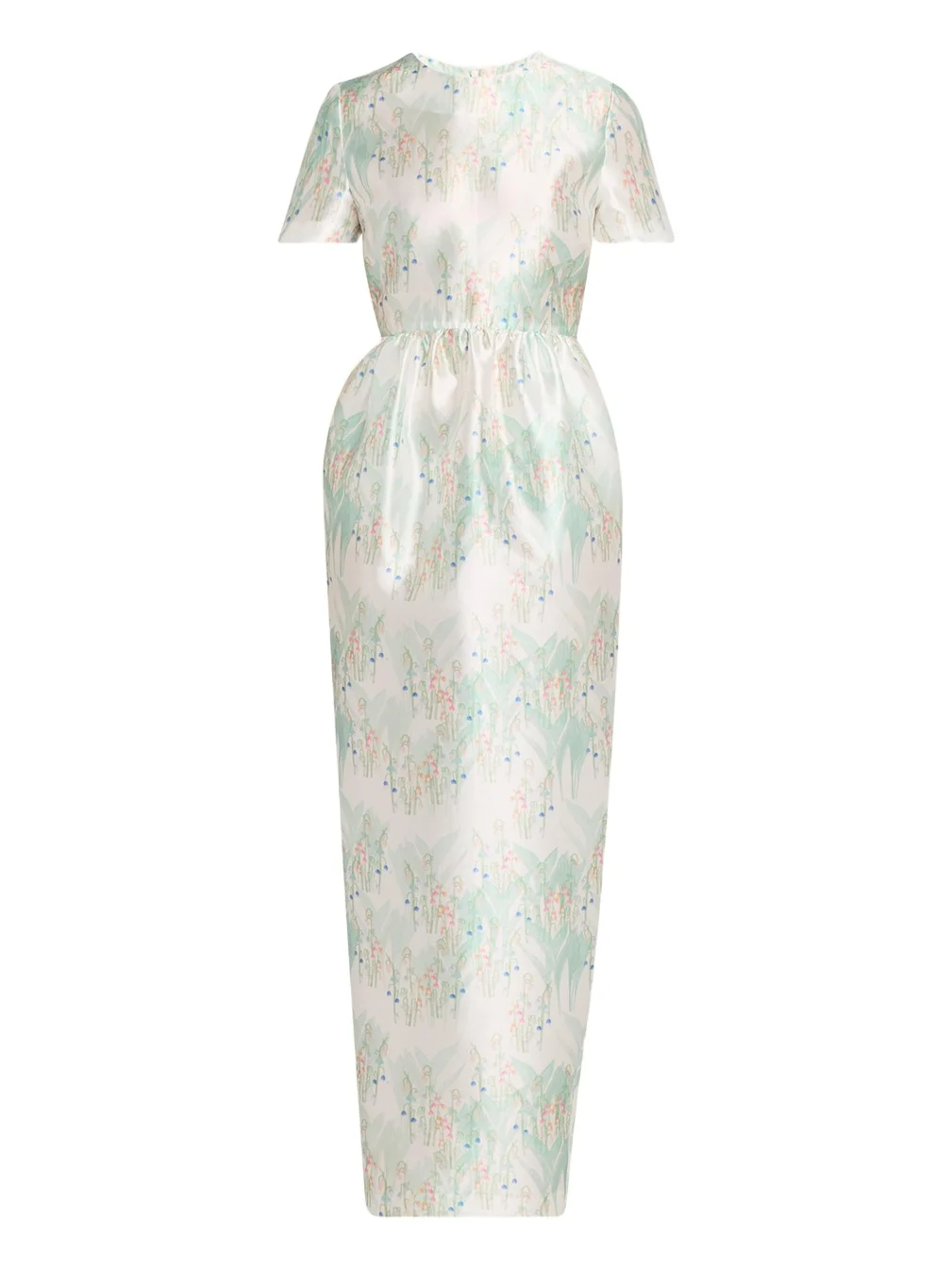 BERNADETTE Lexi Floral Satin Empire-Waist Column Maxi Dress