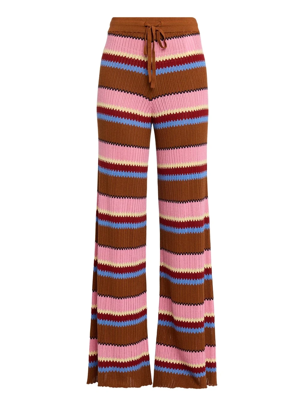 Palazzo Rib Striped Pants