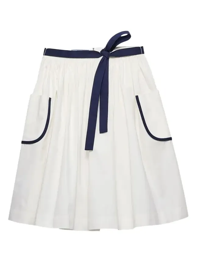 Slubbed Toile Skirt