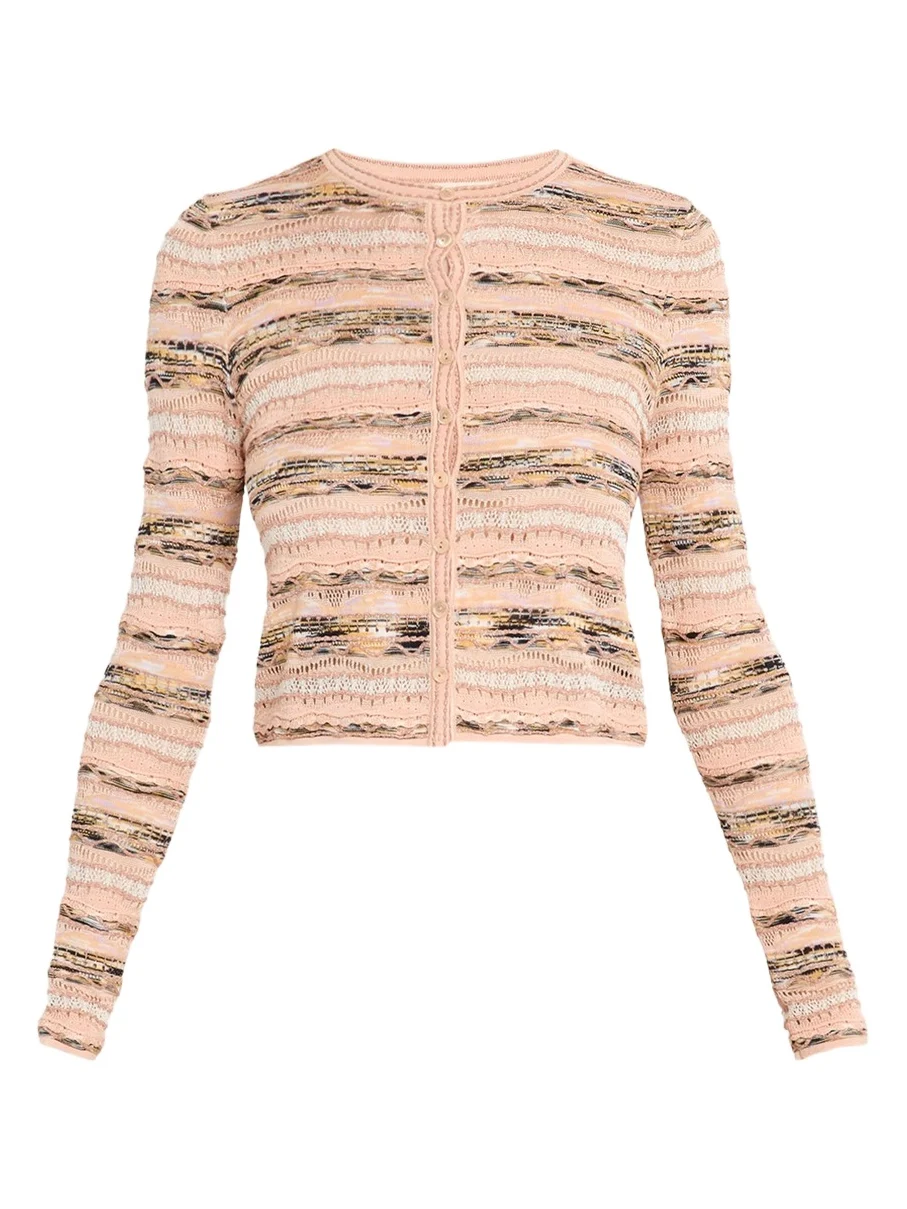 Mia Wavy Knit Cardigan