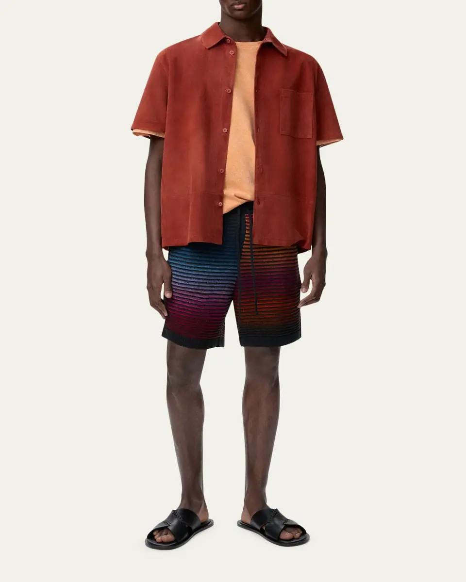 Loewe x Paula's Ibiza Men's Multi-Stripe Knit Shorts | Thumbnail 2 Loewe x Paula's Ibiza Men's Multi-Stripe Knit Shorts | Thumbnail 2