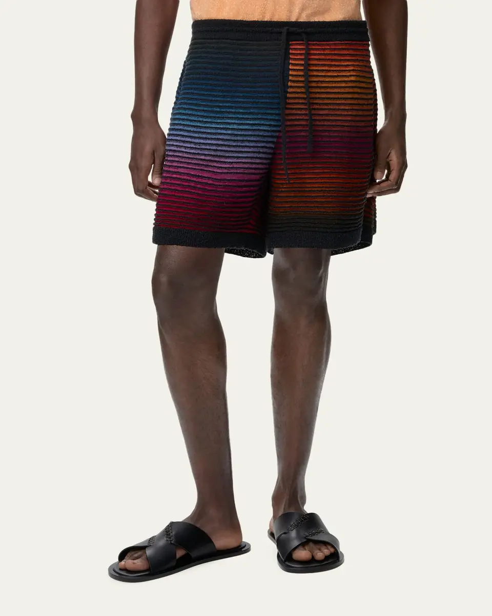 Loewe x Paula's Ibiza Men's Multi-Stripe Knit Shorts | Thumbnail 4 Loewe x Paula's Ibiza Men's Multi-Stripe Knit Shorts | Thumbnail 4