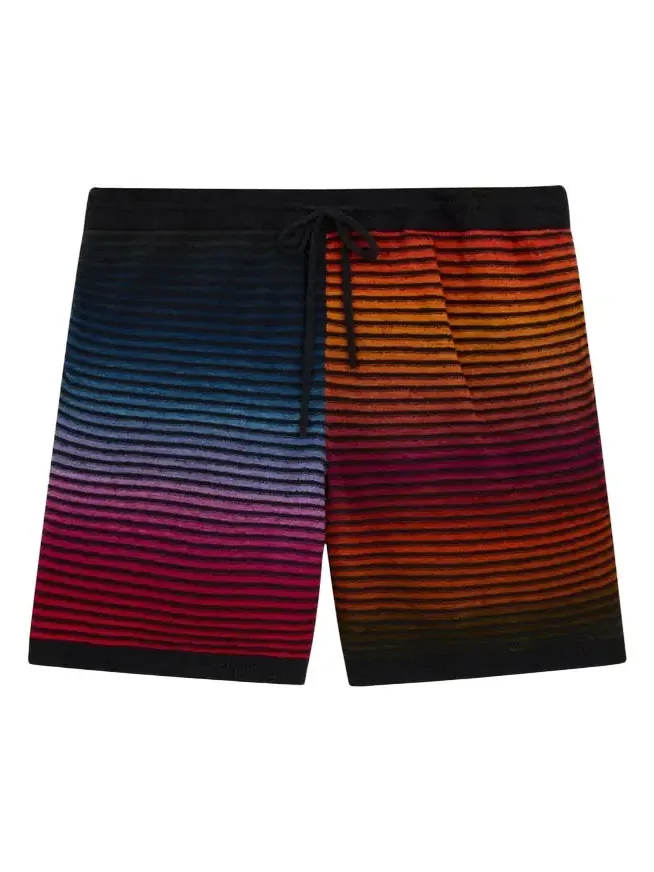 x Paula's Ibiza Men's Multi-Stripe Knit Shorts x Paula's Ibiza Men's Multi-Stripe Knit Shorts