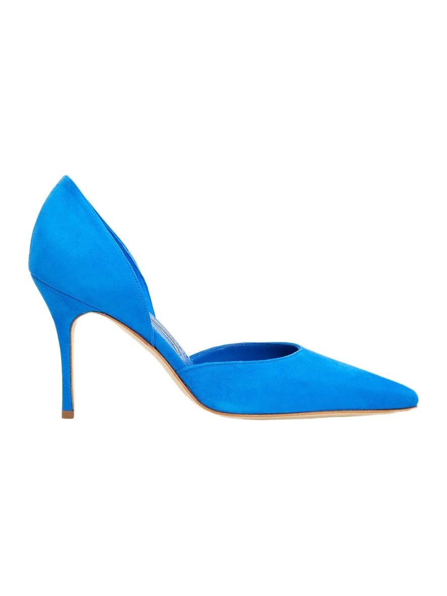 Manolo Blahnik Taylerbinu Suede D'Orsay Pumps