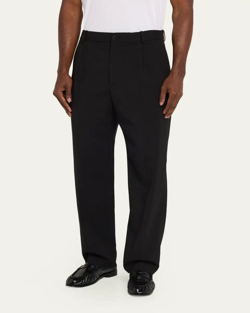 Frame Men's Tropical Wool Pleated Trousers | Thumbnail 4