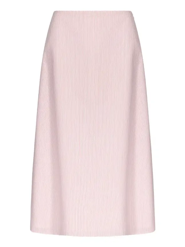 Striped Cotton A-Line Skirt Striped Cotton A-Line Skirt