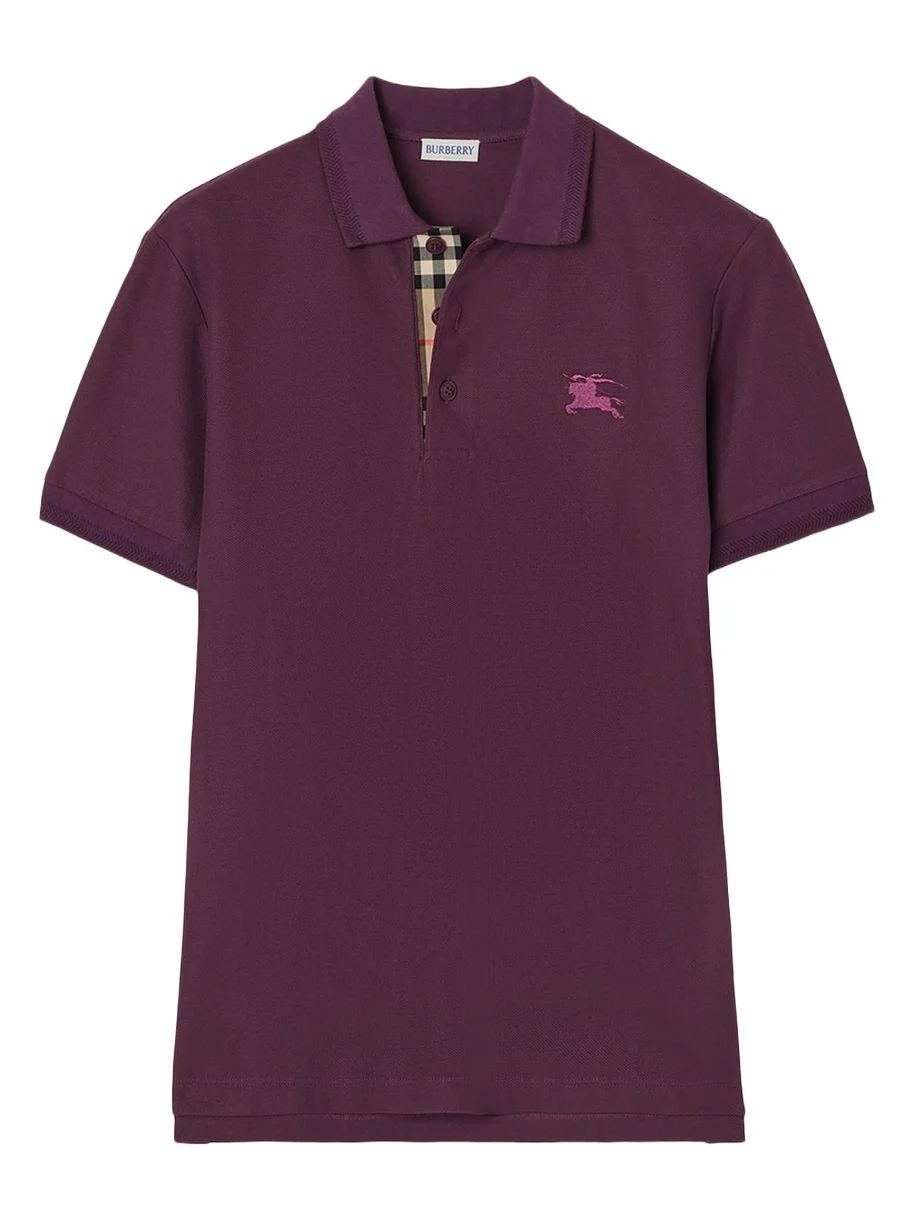 Men's Eddie Check-Placket Cotton Polo Shirt Men's Eddie Check-Placket Cotton Polo Shirt