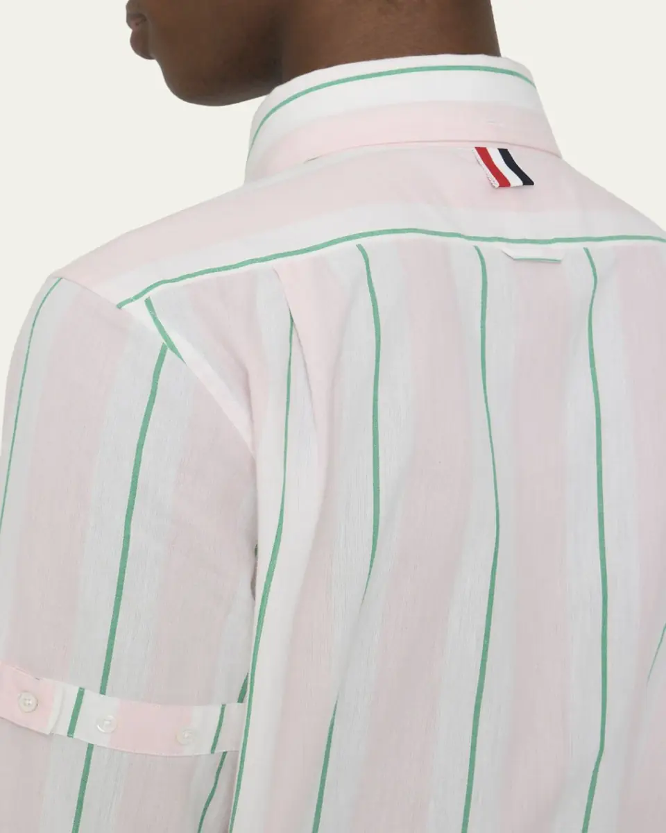 Thom Browne Striped Long-Sleeve Cotton Shirt | Thumbnail 5