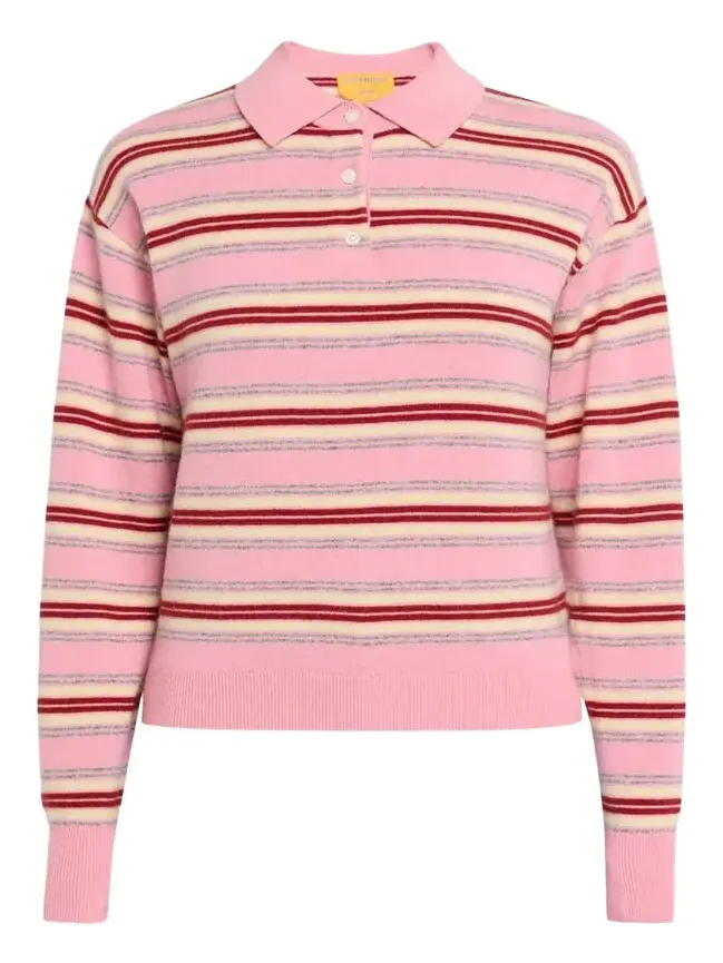 Collegiate Stripe Cashmere Polo Collegiate Stripe Cashmere Polo