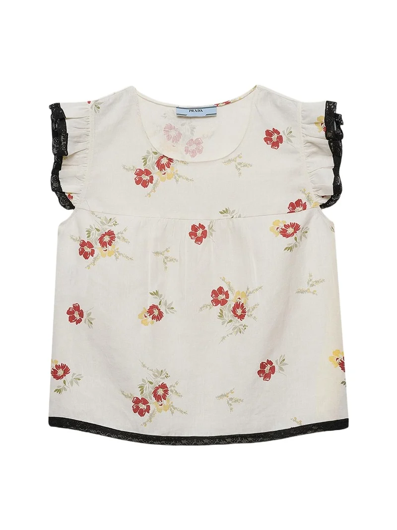Floral Linen Top