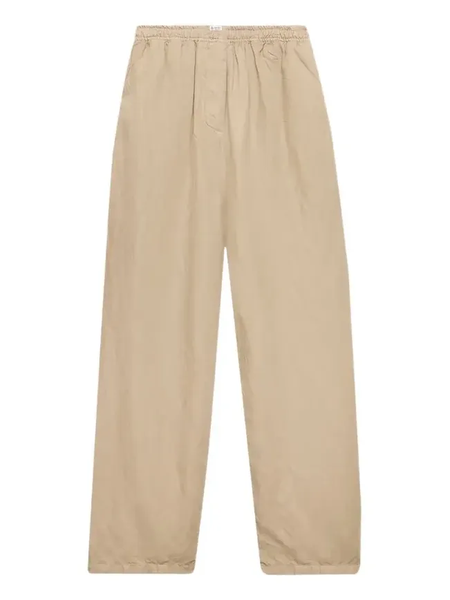Prada Drawstring Cotton-Linen Pants