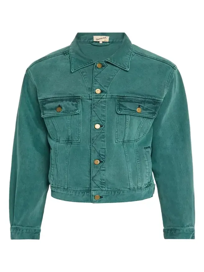 Sanderlak Men's Cropped Washed Denim Jacket