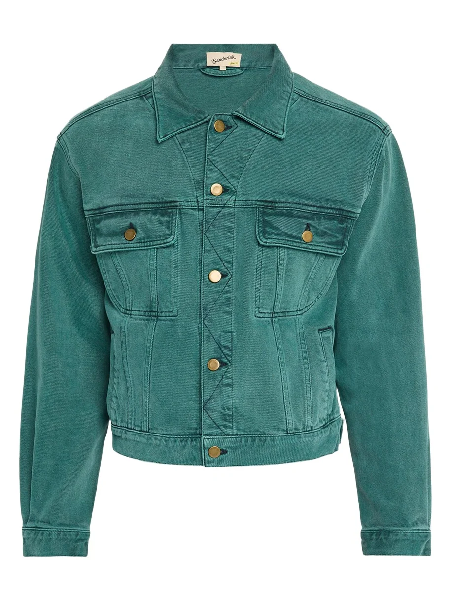 Men's Cropped Washed Denim Jacket