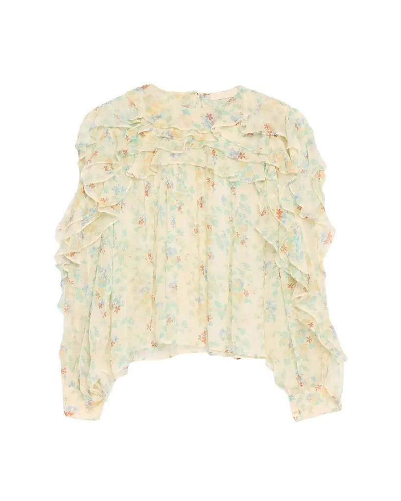 Ulla Johnson Willow Long-Sleeve Silk Chiffon Blouse | Image 1 Ulla Johnson Willow Long-Sleeve Silk Chiffon Blouse | Image 1