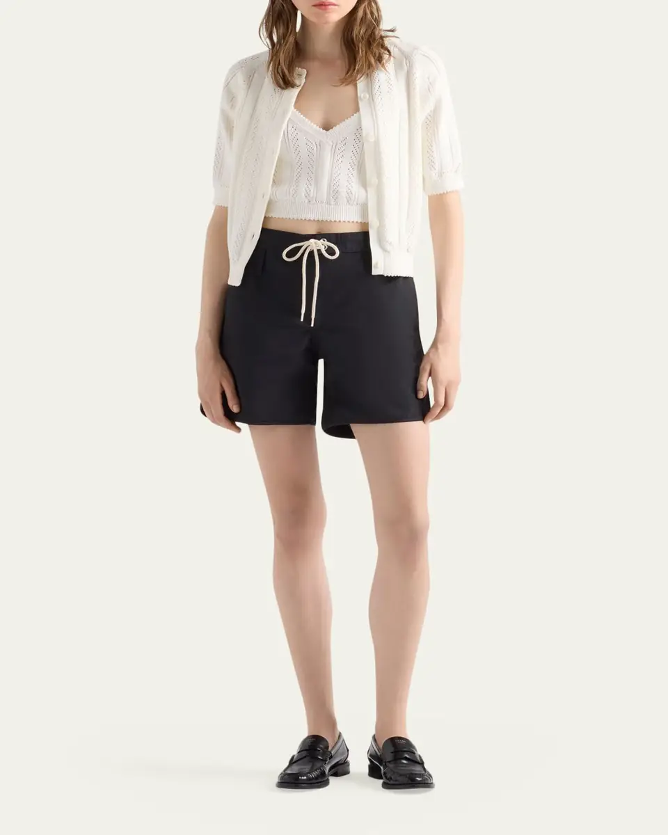 Prada Crop Cotton Tank Top | Thumbnail 2