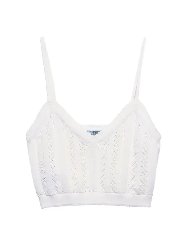 Prada Crop Cotton Tank Top