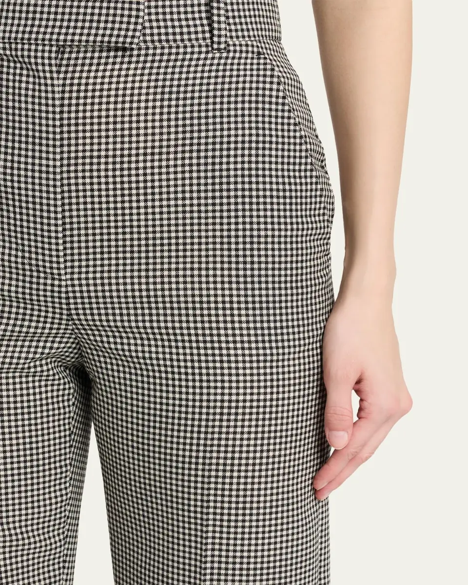 Alexander McQueen Gingham Check Straight-Leg Trousers | Thumbnail 5 Alexander McQueen Gingham Check Straight-Leg Trousers | Thumbnail 5