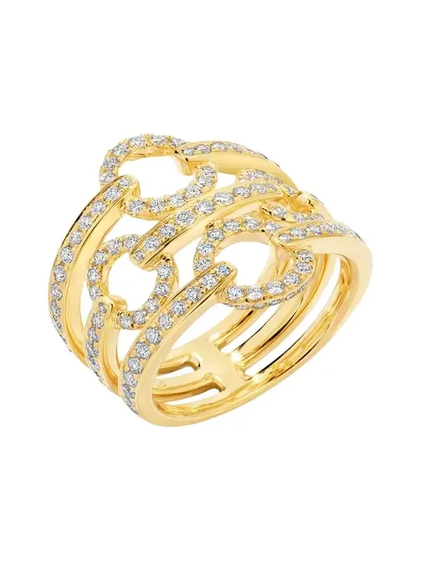 Graziela Gems 18K Diamond Halter Statement Ring