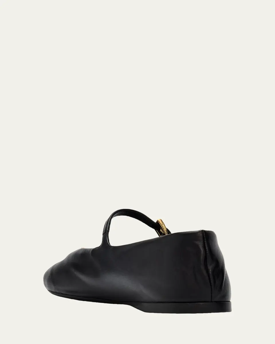 Prada Leather Mary Jane Ballerina Flats | Thumbnail 4