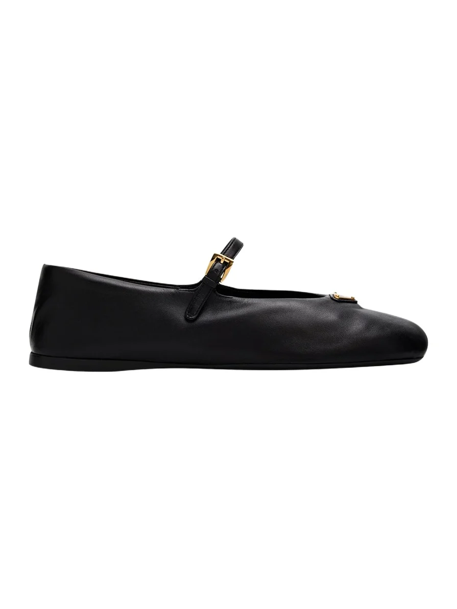 Prada Leather Mary Jane Ballerina Flats