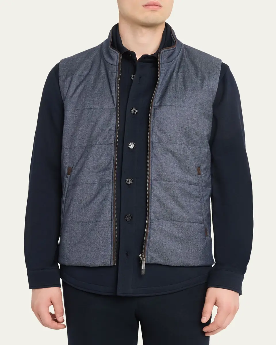 Baldassari Men's Arena Vest with Knit Inserts | Thumbnail 4