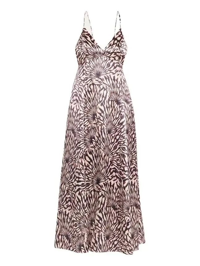 Oriana Sleeveless Open-Back Satin Dress Oriana Sleeveless Open-Back Satin Dress