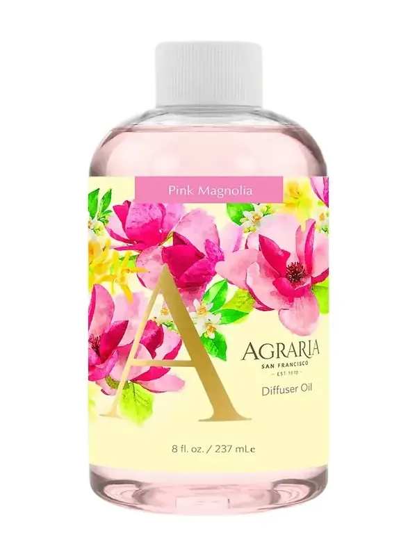 Agraria Pink Magnolia Diffuser Refill, 8 oz.