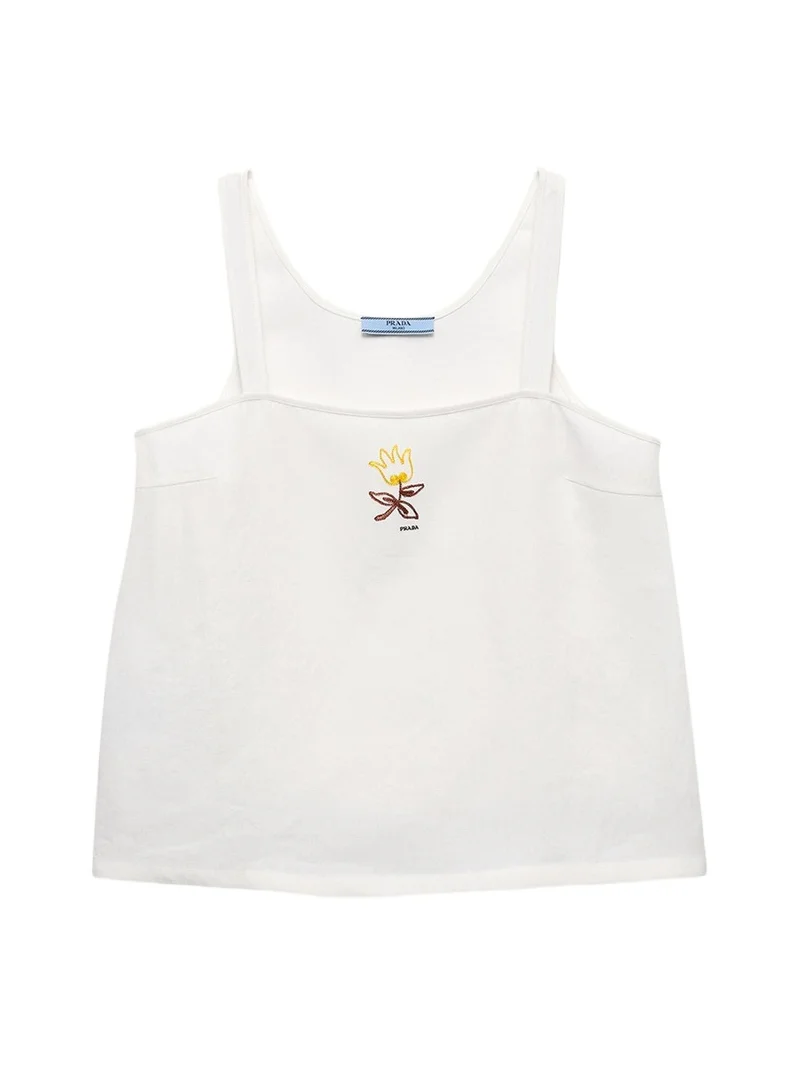 Embroidered Linen Top Embroidered Linen Top
