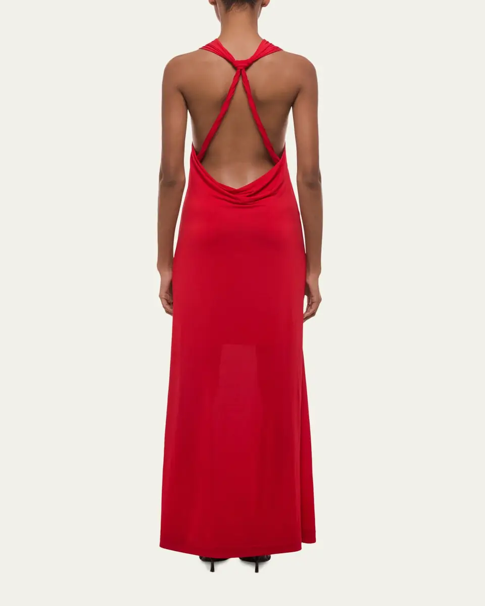 Helmut Lang Open-Back Knot Maxi Dress | Thumbnail 3 Helmut Lang Open-Back Knot Maxi Dress | Thumbnail 3